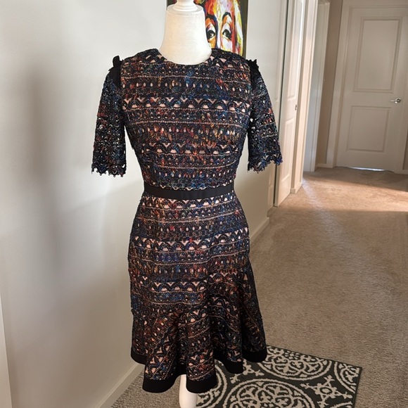 SALONI Juno Butterfly LacePrinted Mini Dress - Picture 7 of 16